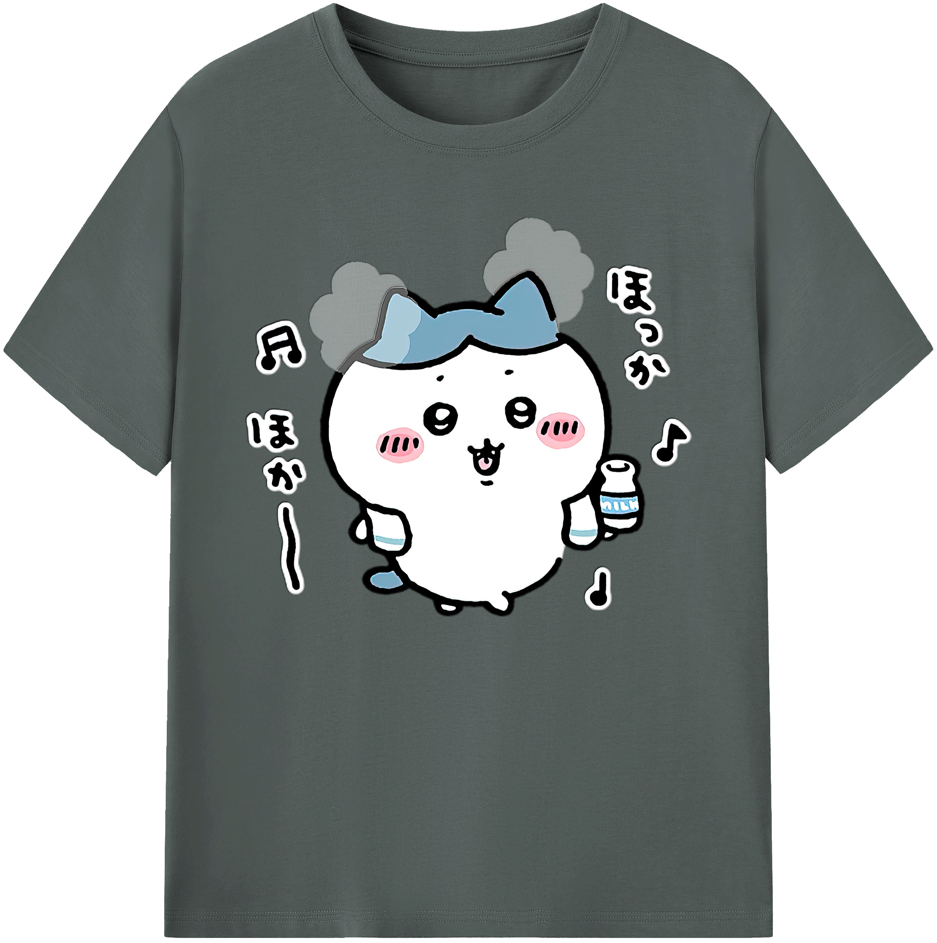 （画像用） ちいかわ ハチワレ Chii-kawa hachiware 綿100％ メンズ半袖Tシャツ｜肌触りやわらか＆通気性